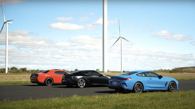 Lexus LC 500 Takes On BMW M850i, Challenger SRT Hellcat In Drag Race